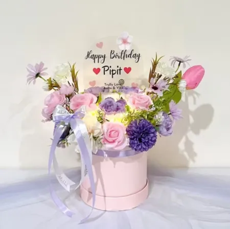 Bloom Box Akrilik Ucapan Ulang Tahun Regol